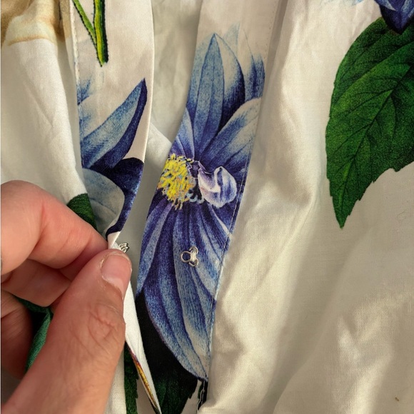 Anthropologie White Floral Somerset Maxi Dress with pockets - Picture 7 of 7